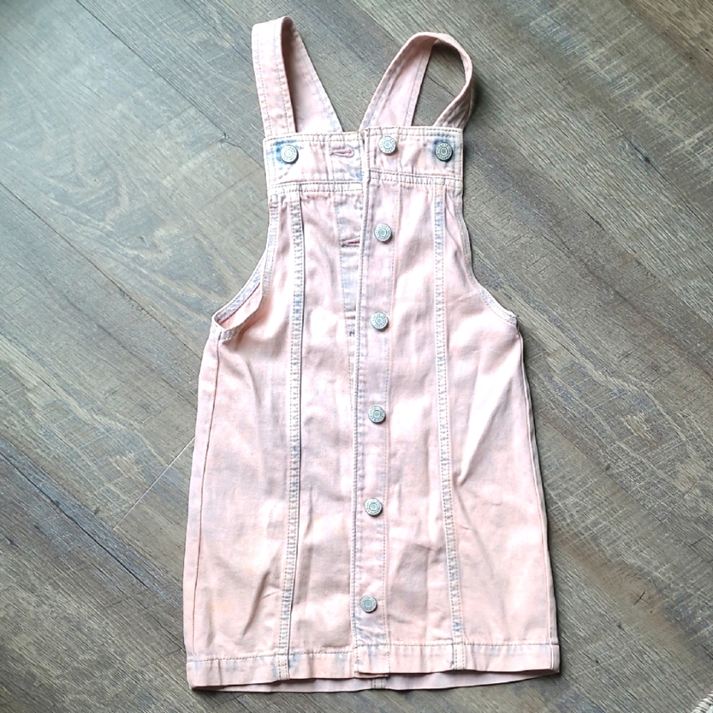 Gap Pink Button-Down Sleeveless Dress Denim Size Small